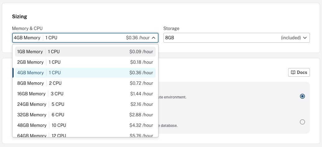 adjust memory cpu
