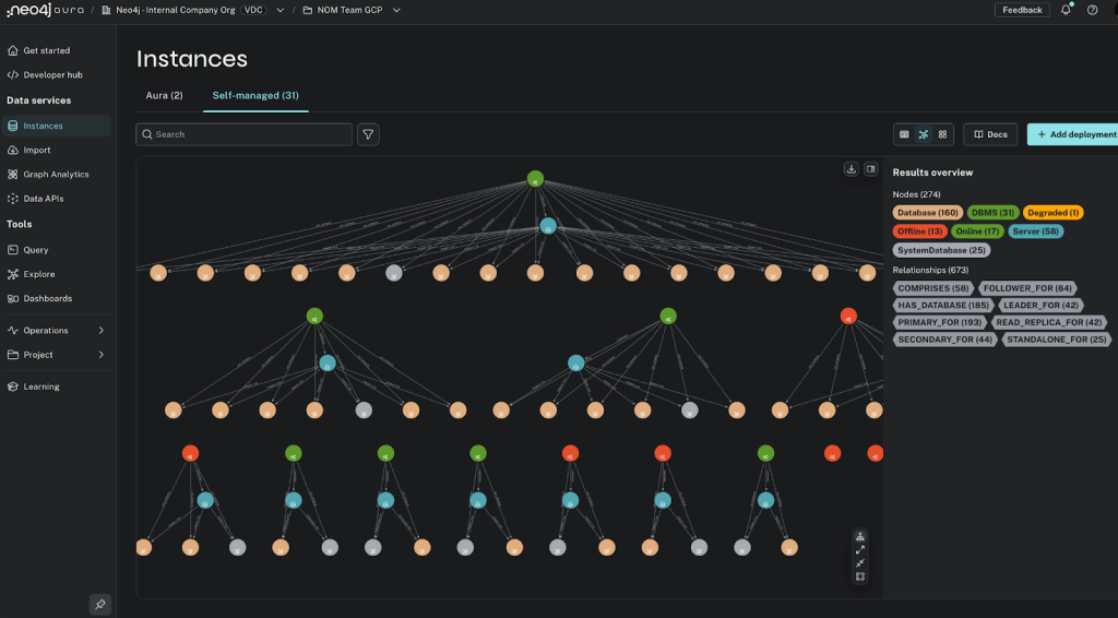 Screenshot of an example on visualizing the topology of your fleet